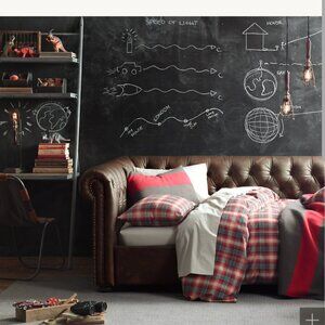 Restoration Hardware Baby And Child Plaid Duvet Cover And Shams